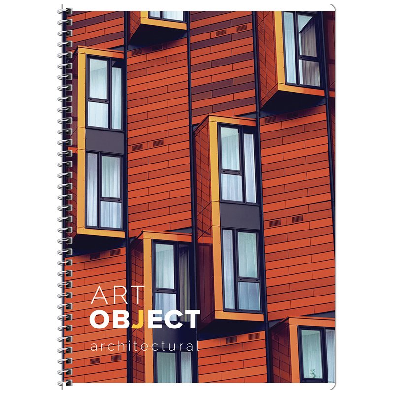 Тетрадь 80л., А4, клетка на гребне ArtSpace «Архитектура. Art object», глянцевый УФ-лак