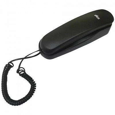 Телефон RITMIX RT-002 black, удержание звонка, тональный/импульсный режим, повтор, черный