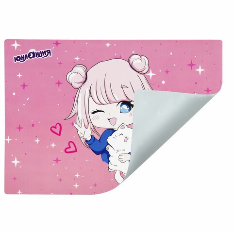 Настольное покрытие ЮНЛАНДИЯ, А4+, пластик, 33×23 см, «Anime pals»