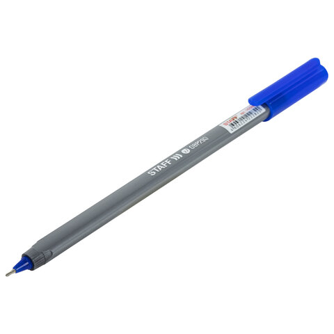 Ручка шариковая масляная STAFF EVERYDAY OBP-290, СИНЯЯ, трехгранная, узел 0.7 мм, линия письма 0.35 мм