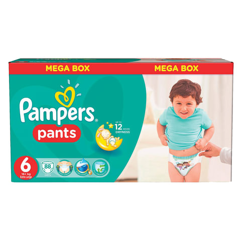 превью Подгузники-трусики КОМПЛЕКТ 88 шт., PAMPERS (Памперс) Pants, размер 6 (16+ кг)