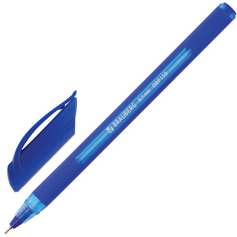 Ручка шариковая масляная BRAUBERG «Extra Glide Soft Blue», СИНЯЯ, узел 0.7 мм, линия письма 0.35 мм