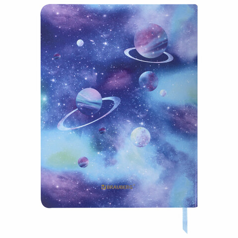 Дневник 1-11 класс 48 л., обложка кожзам (гибкая), печать, фольга, BRAUBERG, «Space»