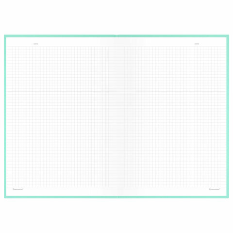 Блокнот БОЛЬШОЙ ФОРМАТ 200×290 мм, А4, 80 л., твердый, клетка, BRAUBERG «Minimal», мятный