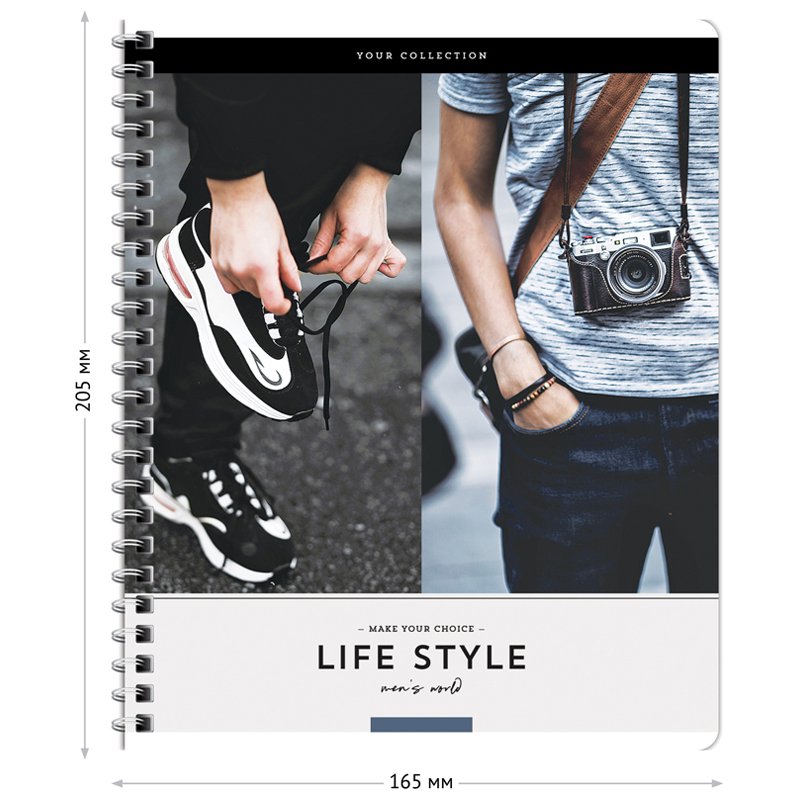 Тетрадь 60л., А5, клетка на гребне ArtSpace «Стиль. Life style», ВД-лак