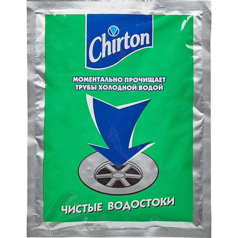 превью Cредство для прочистки труб CHIRTON (порошок)60 гр. 