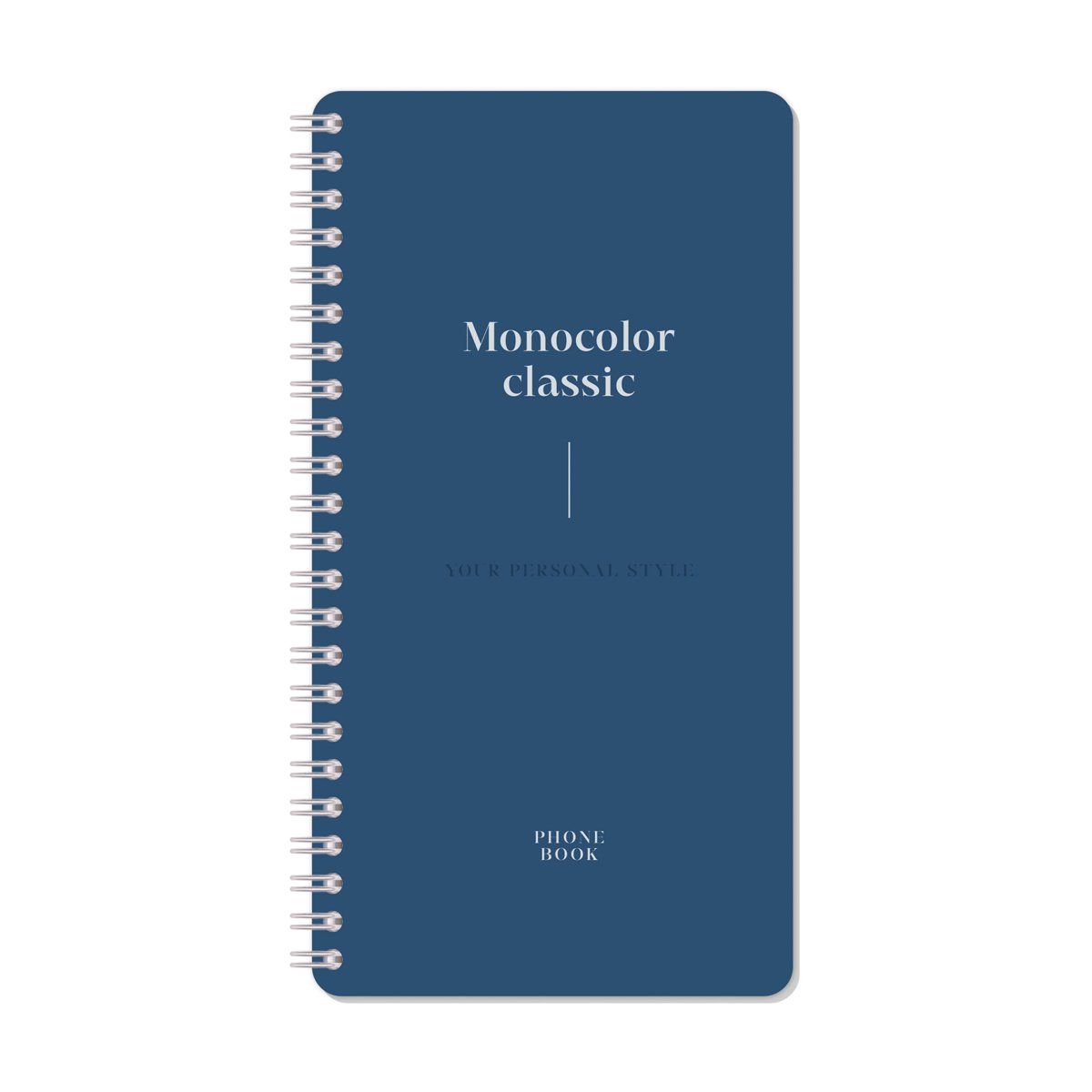 превью Телефонная книга А5, 80л., на гребне OfficeSpace «Моноколор. Dark azure», с высечкой