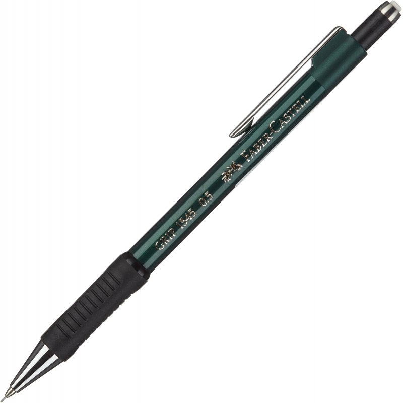 превью Карандаш механический Faber-Castell GRIP1345 (0,5мм, зеленый металлик)