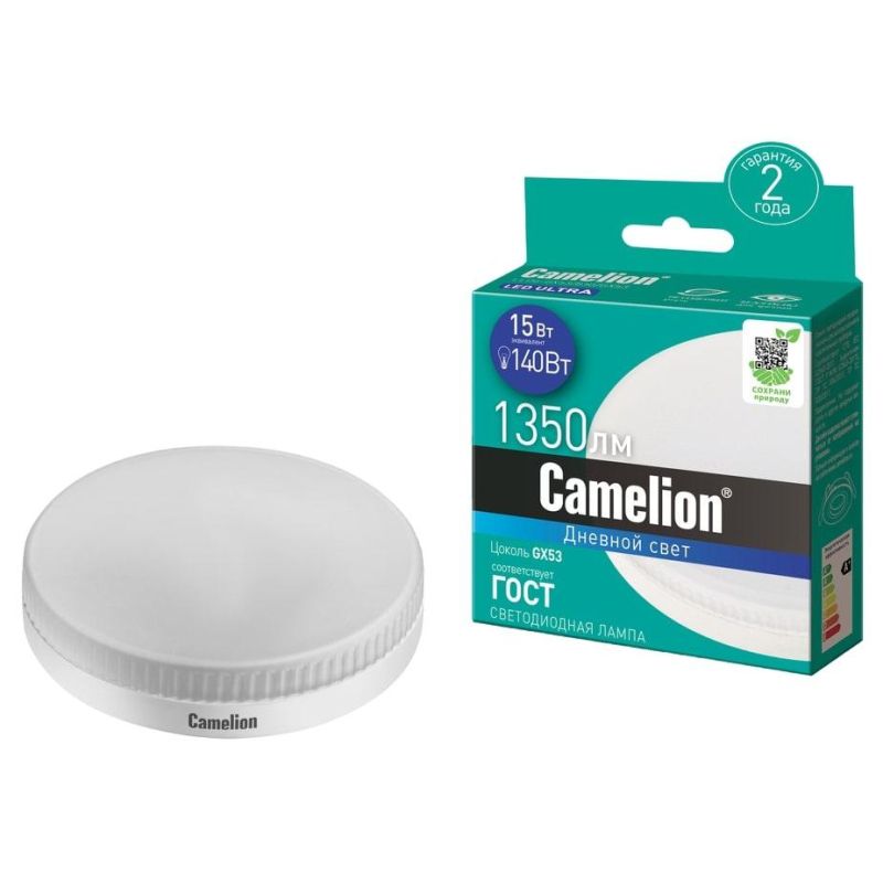 Лампа светодиодная Camelion LED15-GX53/865/GX53 15Вт 220В