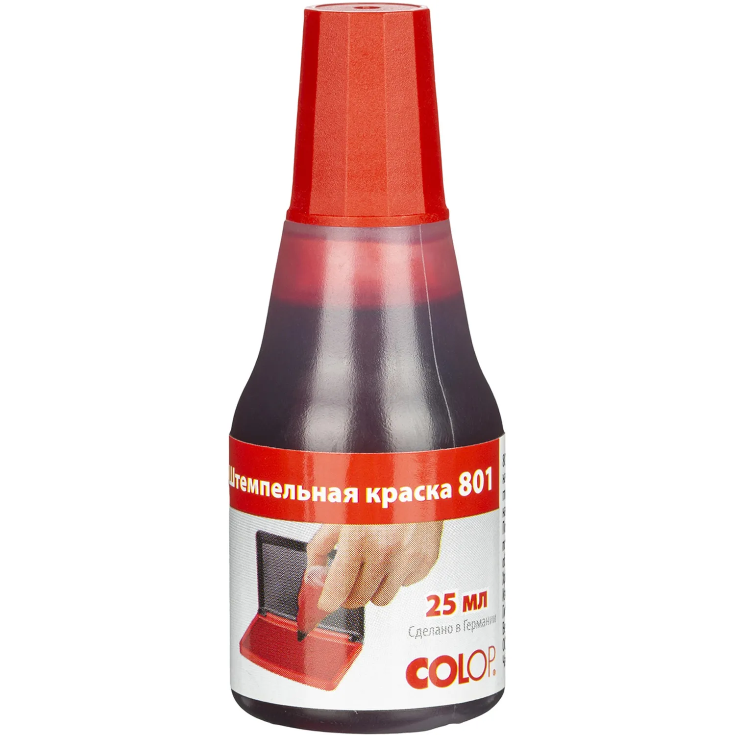 превью Краска штемпельная Colop 801 красная на водно-глицериновой основе 25 мл