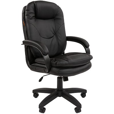 Кресло VT_Chairman 668LT черный пластик, экопремиум черный N