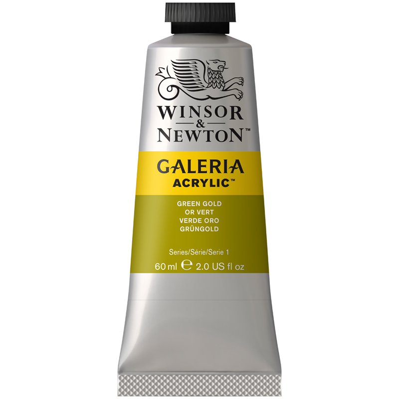 превью Краска акриловая художественная Winsor&Newton «Galeria», 60мл, туба, зеленый золотой