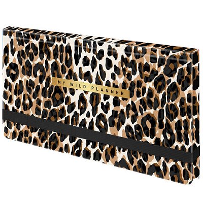 Еженедельник недатированный с резинкой 171×93 мм, BRAUBERG, твердый, 64 л., «Leopard print»