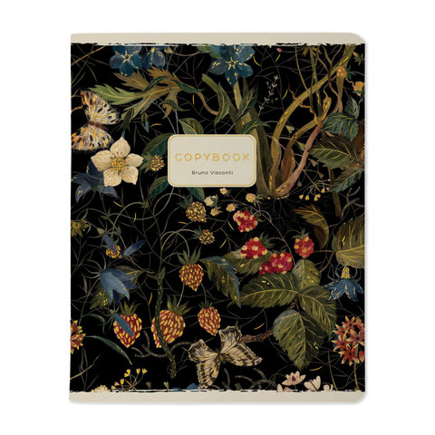 Тетрадь А5 48 л. BRUNO VISCONTI скоба, клетка, Soft Touch, фольга, «FLORA» (5 видов)