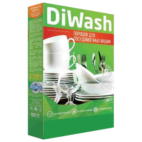 превью Порошок для мытья посуды в посудомоечных машинах 600 г DIWASH (Дивош)