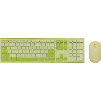 Набор клавиатура+мышь Acer OCC205 (ZL. ACCEE.00E)/зеленый/желтый/USB/slim