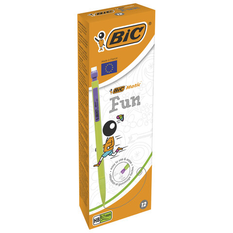 Карандаш механический Bic «Matic Fun», 0.7мм, с ластиком, ассорти