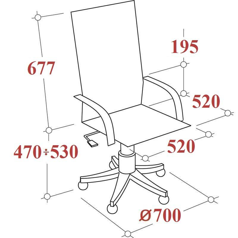 Кресло для руководителя Easy Chair 520 ML черное (кожа/пластик/металл)