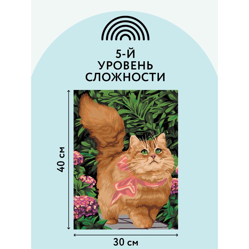 Картина по номерам на картоне ТРИ СОВЫ «Прогулка по саду», 30×40, с акриловыми красками и кистями