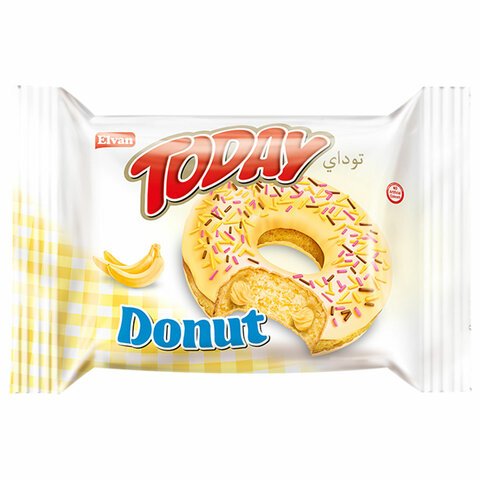 Кекс TODAY «Donut» со вкусом банана, ТУРЦИЯ, 24 штуки по 40 г в шоу-боксе