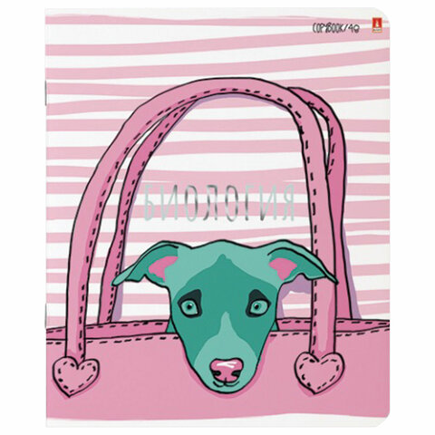 превью Тетрадь предметная «GIRLS ONLY» 48 л., Soft Touch, фольга, БИОЛОГИЯ, клетка, АЛЬТ, 7-48-1102/03