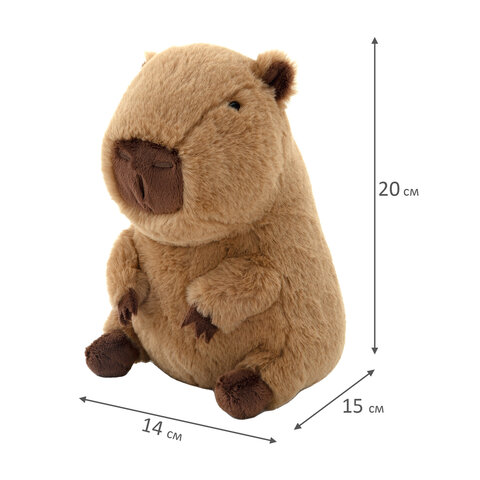 Игрушка мягкая «Капибара», 20 см, цвет коричневый, WOOZOO (ВУЗУ)