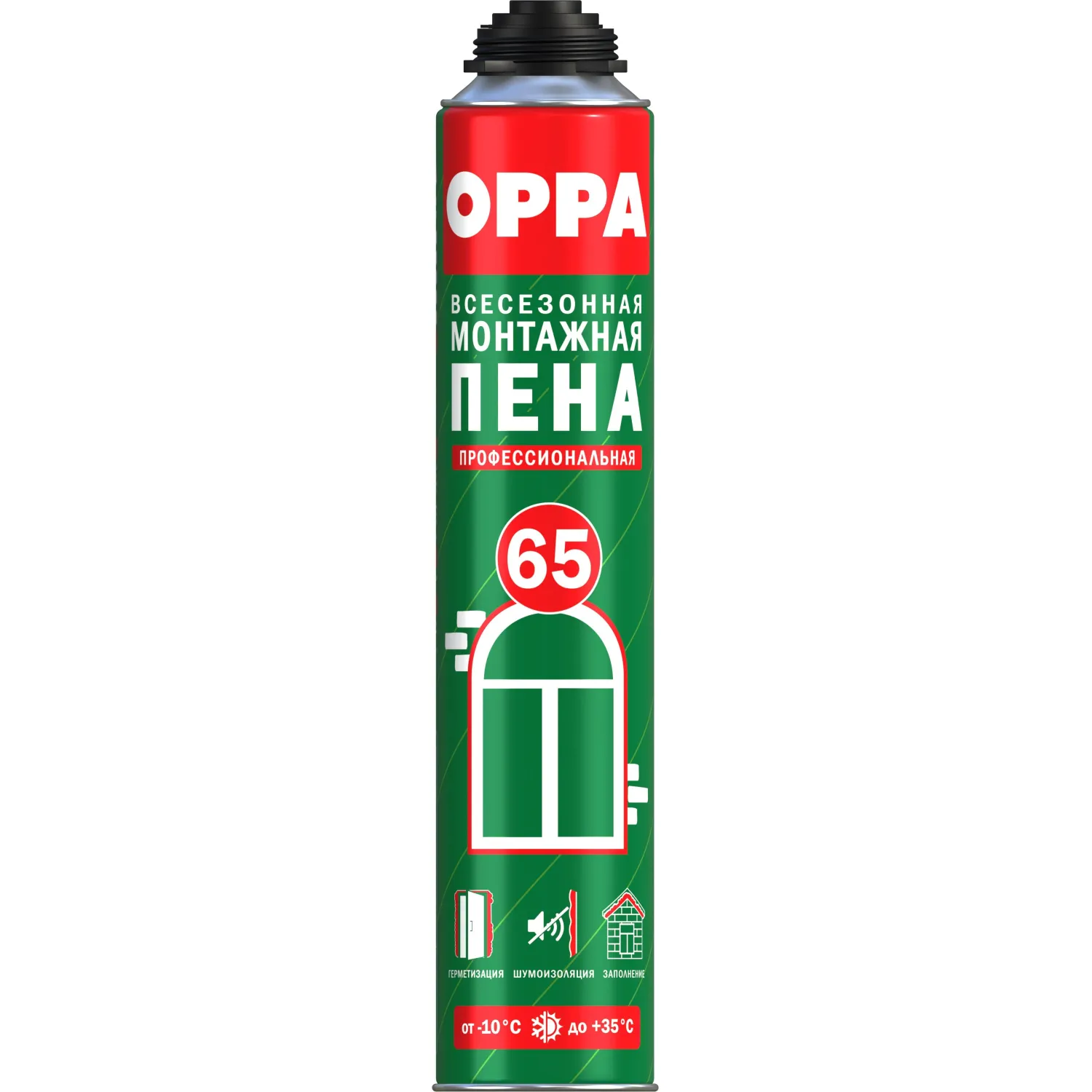 превью Пена монтажная профессиональная OPPA 65 всесезонная 850 мл полиуретановая универсальная (OPPAPROF65)