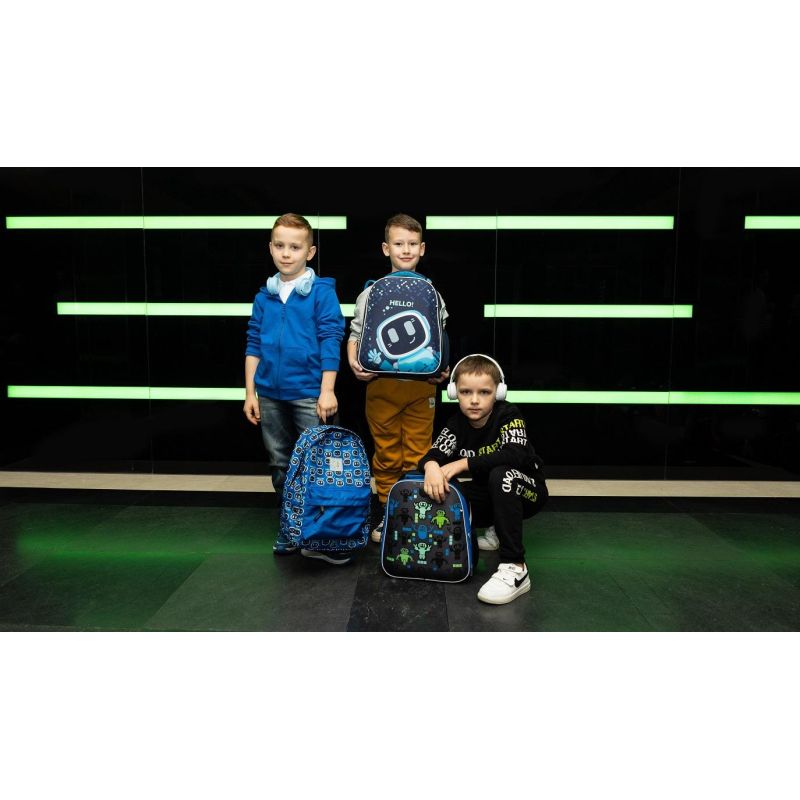 Ранец №1School Basic Robot Hello, 2 отд., эргоном. спинка