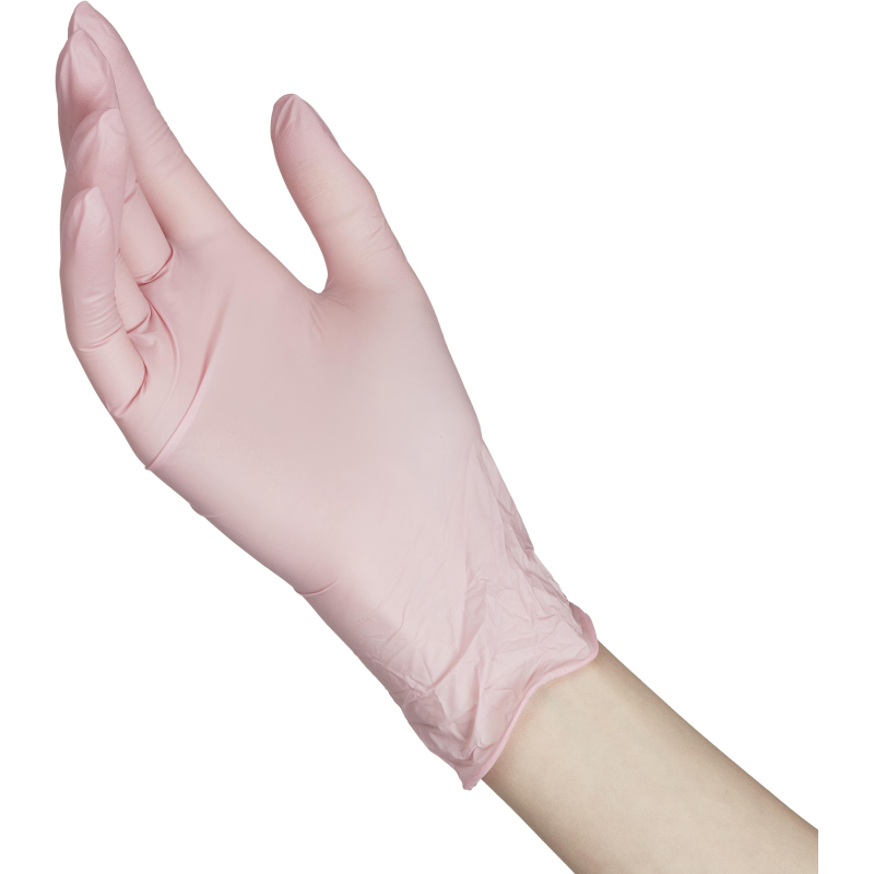 Перчатки нитрил., н/с, н/о,3.5гр./шт, роз. FOXY-GLOVES L 50п/уп ШК5515/08638