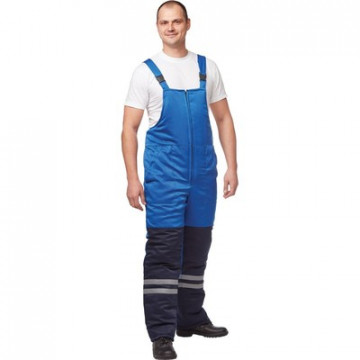 Костюм рабочий зимний мужской з03-КПК с СОП васильковый/синий (размер 56-58, рост 182-188)