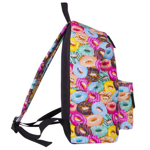 Рюкзак BRAUBERG, универсальный, сити-формат, «Donuts», 20 литров, 41×32х14 см