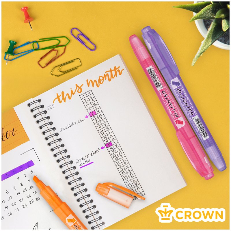 Текстовыделитель Crown «Multi Hi-Lighter» оранжевый, 1-4мм