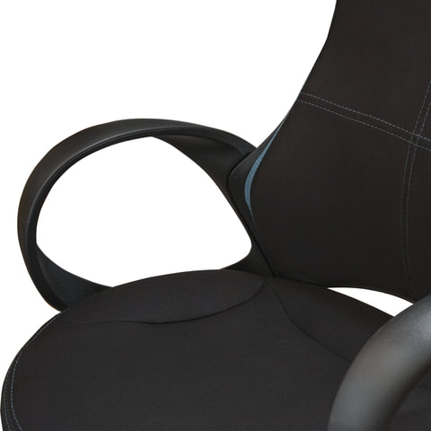Кресло офисное BRABIX PREMIUM «Force EX-516», ткань, черное/вставки синие