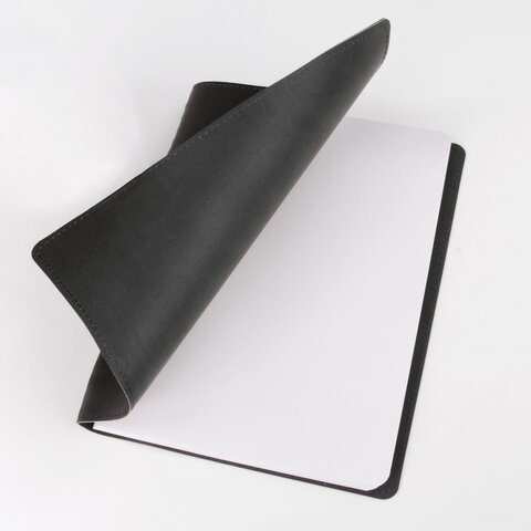 Тетрадь А5 (148×218 мм), BRAUBERG «Office PRO», под кожу, гребень, 80 л., черная, 111046
