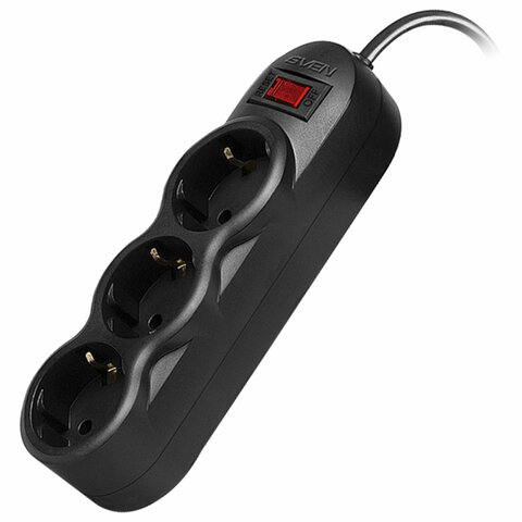 превью Сетевой фильтр SVEN SF-03L, 3 розетки, 1.8 м, черный