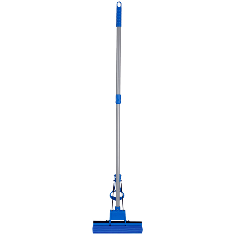 Швабра самоотжимная OfficeClean Professional с губ. насадкой, ПВА 27см, ролик. отжим, телеск. ручка 70-125