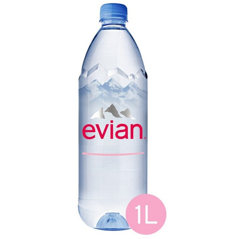 Вода минеральная Evian негазированная 1 литр (6 штук в упаковке)