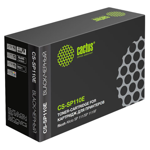 превью Картридж лазерный CACTUS (CS-SP110E) для RICOH SP 110E/SP 111/SP 111SU/SP 111SF, ресурс 2000 стр. 