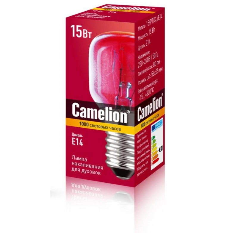 превью Лампа накаливания для духовок Camelion MIC 15/PT/CL/E14 12979