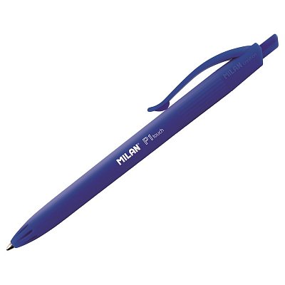 Ручка шариковая автоматическая масляная Milan P1 синяя (толщина линии 1 мм)