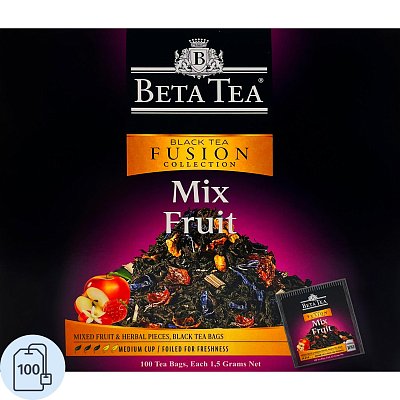 Чай Beta Tea Фьюжн Фруктовый микс черный 1.5гx100пак