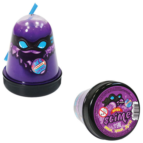 превью Слайм (лизун) «Slime Ninja», фиолетовый, меняет цвет на голубой, 130 г, ВОЛШЕБНЫЙ МИР