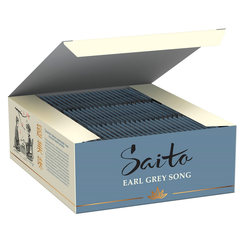 Чай Saito Earl Grey Song черный с ароматом бергамота 100 пакетиков