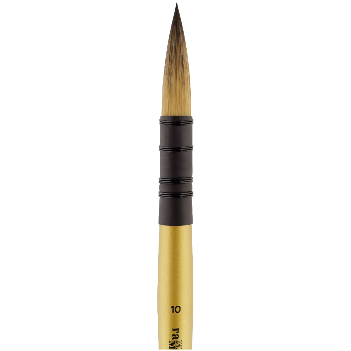 Кисть художественная синтетика Гамма «GOLD BRUSH», круглая №10, французское крепление, короткая ручка