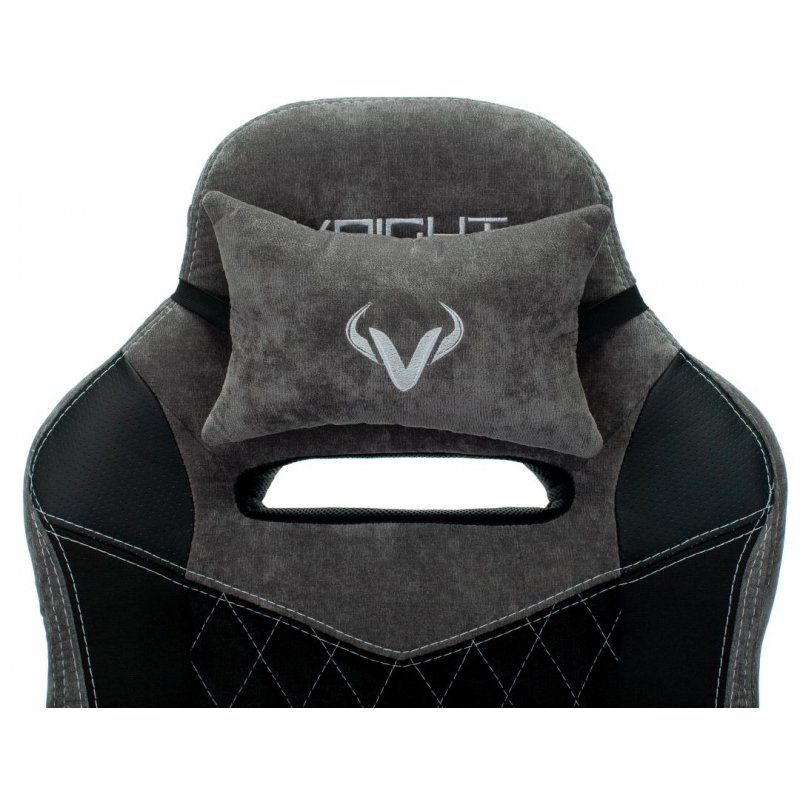 Кресло игровое Бюрократ VIKING 6 KNIGHT B FABRIC, ML, ткань черный/серый, топ-ган (до 180кг)