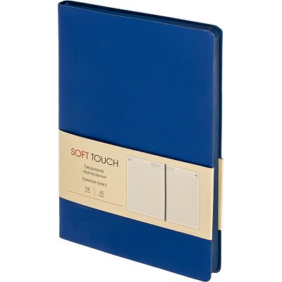 Ежедневник недатированный А5 136л SOFT TOUCH интеграл. синий ЕКСТ52513605