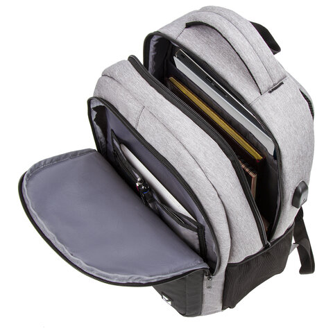 Рюкзак BRAUBERG URBAN универсальныйс отд. для ноутбукаUSB-портDetroitсер46×30х16 см,229894