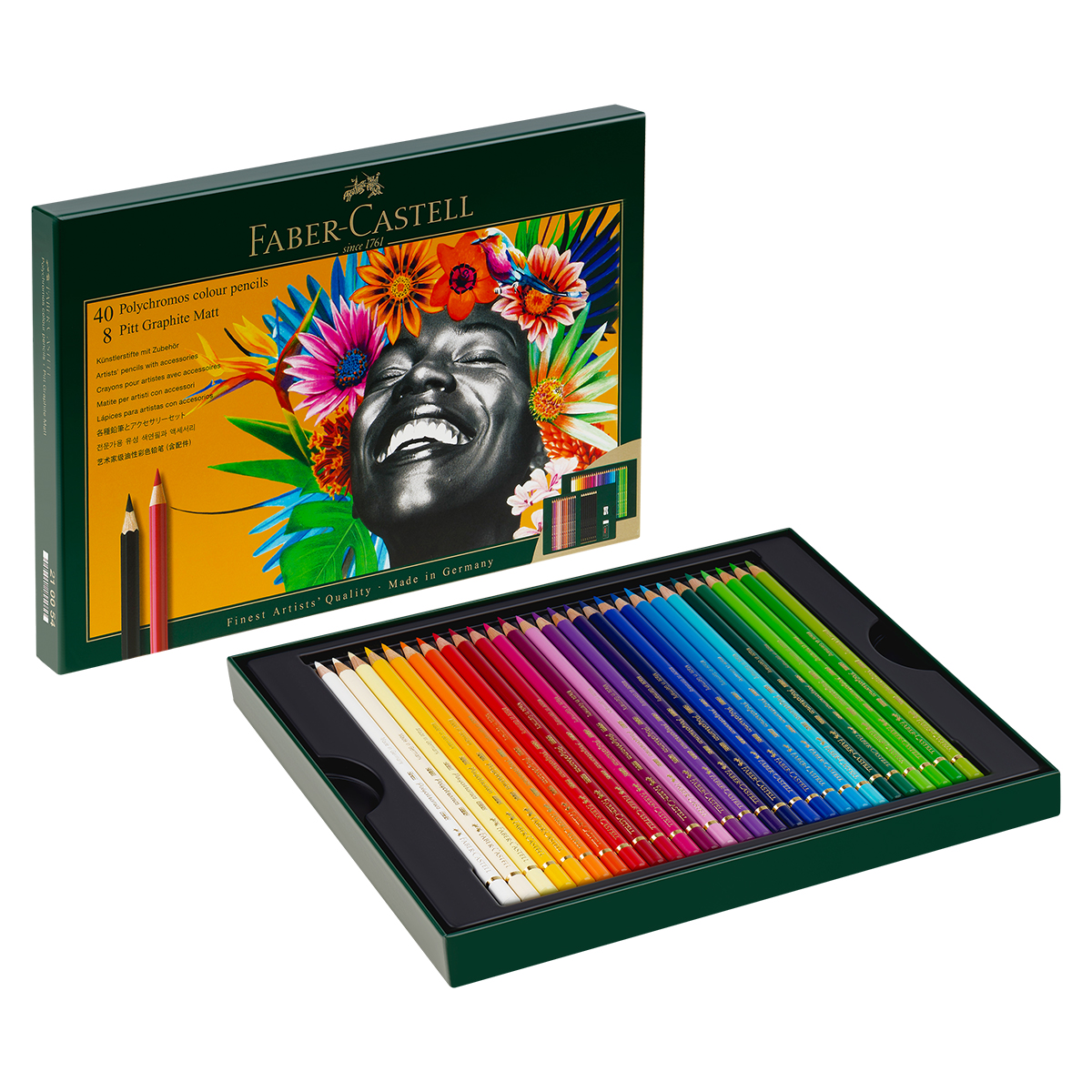 Набор художественных изделий Faber-Castell «Polychromos & Pitt Graphite Matt », 50 предметов, студийная коробка
