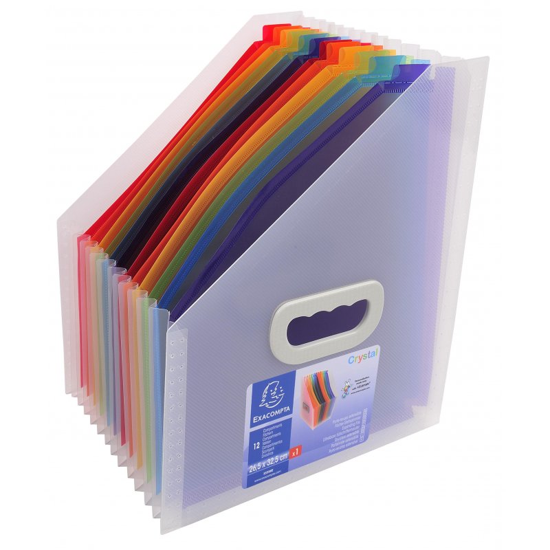 Вертикальный накопитель Exacompta Crystal Magazine File 12 отделений (26.5×32.5 см)