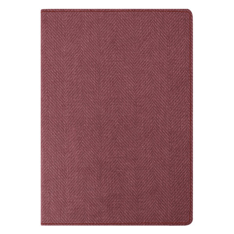 Бизнес-блокнот BRAUBERG «Tweed», А5 148×213 мм, под ткань, линия, 128 л., бордо